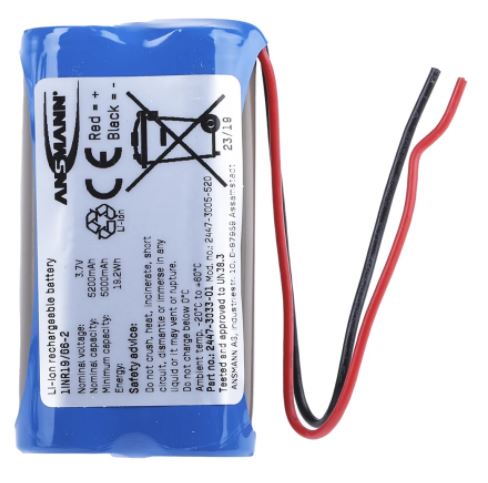 2 batteries rechargeable Lithium-Ion 3.7V 5.2Ah